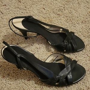 Antonio Melani black open toed heels